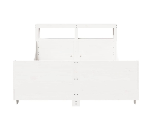 Estructura de cama sin colchón madera de pino blanca 140x200 cm
