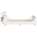 Estructura de cama sin colchón madera de pino blanca 140x200 cm