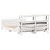 Estructura de cama sin colchón madera de pino blanca 140x200 cm