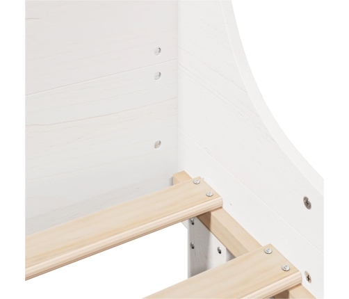 Estructura de cama sin colchón madera de pino blanca 140x200 cm