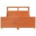 Cama sin colchón madera maciza de pino marrón cera 140x200 cm