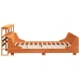 Cama sin colchón madera maciza de pino marrón cera 140x200 cm
