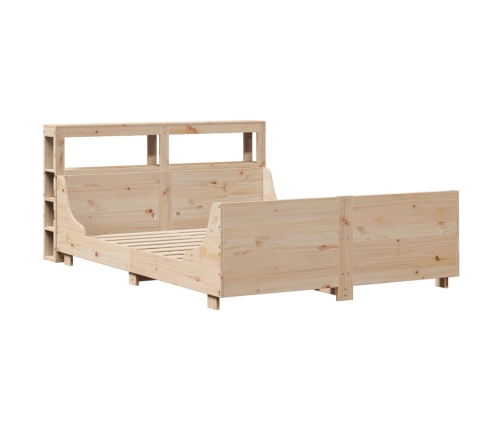 Estructura de cama sin colchón madera de pino maciza 120x200 cm