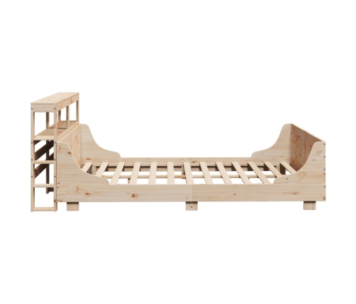 Estructura de cama sin colchón madera de pino maciza 120x200 cm
