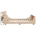 Estructura de cama sin colchón madera de pino maciza 120x200 cm
