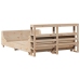 Estructura de cama sin colchón madera de pino maciza 120x200 cm