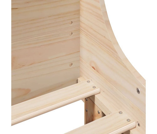 Estructura de cama sin colchón madera de pino maciza 120x200 cm