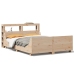 Estructura de cama sin colchón madera maciza de pino 135x190 cm