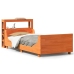 Estructura de cama sin colchón madera maciza marrón 90x190 cm