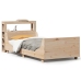 Estructura de cama sin colchón madera maciza pino 75x190 cm