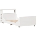 Estructura de cama sin colchón madera maciza blanca 75x190 cm