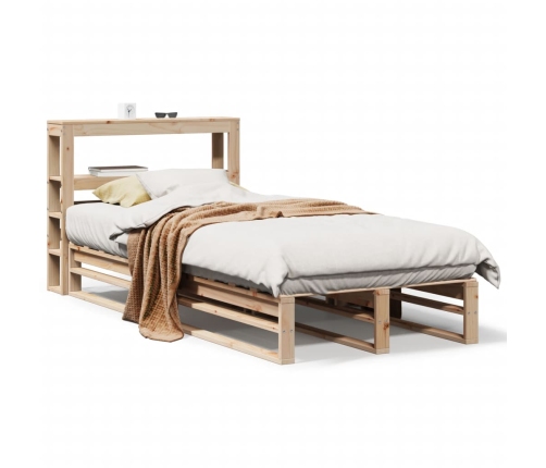 Estructura de cama sin colchón madera maciza de pino 90x200 cm