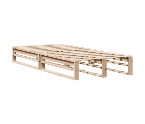 Estructura de cama sin colchón madera maciza de pino 90x200 cm