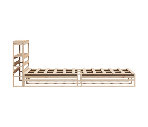 Estructura de cama sin colchón madera maciza de pino 100x200 cm