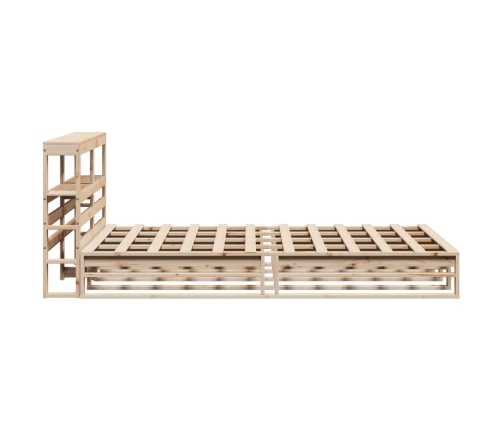 Estructura de cama sin colchón madera de pino maciza 120x200 cm