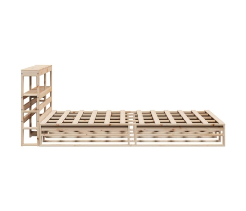 Estructura de cama sin colchón madera de pino blanco 150x200 cm