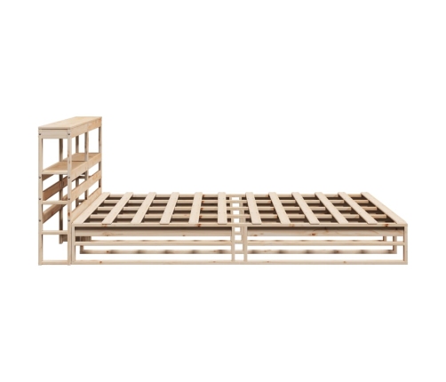 Estructura de cama sin colchón madera maciza de pino 180x200 cm