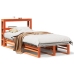 Estructura de cama sin colchón madera maciza marrón 75x190 cm