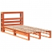 Estructura de cama sin colchón madera maciza marrón 75x190 cm