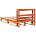 Estructura de cama sin colchón madera maciza marrón 75x190 cm