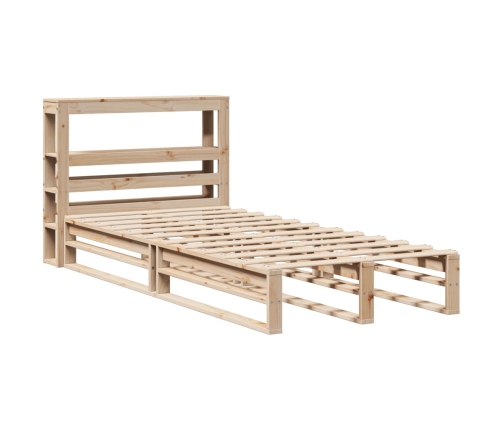 Estructura de cama sin colchón madera maciza de pino 90x190 cm