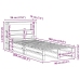 Estructura de cama sin colchón madera maciza de pino 90x190 cm
