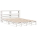 Estructura de cama sin colchón madera maciza blanca 120x190 cm