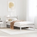 Estructura de cama sin colchón madera maciza blanca 75x190 cm