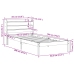 Estructura de cama sin colchón madera maciza blanca 75x190 cm