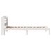 Estructura de cama sin colchón madera maciza blanca 75x190 cm