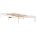 Estructura de cama sin colchón madera maciza blanca 75x190 cm