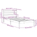 Estructura de cama sin colchón madera maciza de pino 90x190 cm