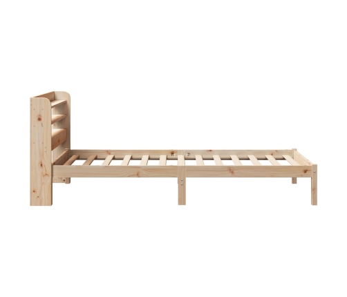 Estructura de cama sin colchón madera maciza de pino 90x190 cm