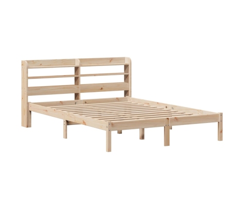 Estructura de cama sin colchón madera maciza de pino 120x190 cm