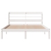 Estructura de cama sin colchón madera maciza blanca 120x190 cm