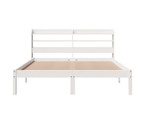 Estructura de cama sin colchón madera de pino blanco 135x190 cm