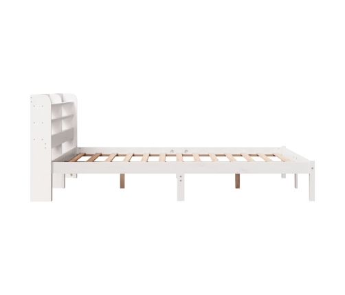 Estructura de cama sin colchón madera de pino blanca 120x200 cm