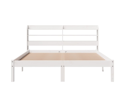 Estructura de cama sin colchón madera maciza de pino 160x200 cm