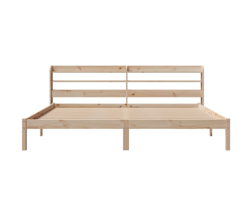 Estructura de cama sin colchón madera maciza de pino 180x200 cm