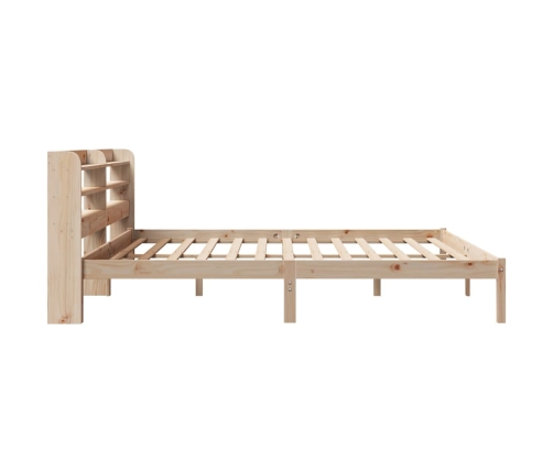 Estructura de cama sin colchón madera maciza de pino 180x200 cm