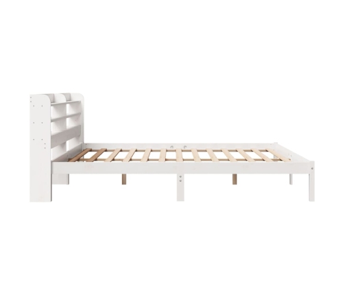 Cama sin colchón madera maciza de pino blanca 180x200 cm