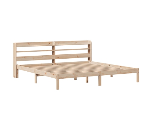 Estructura de cama sin colchón madera maciza de pino 200x200 cm