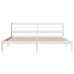 Estructura de cama sin colchón madera maciza blanca 200x200 cm