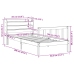 Estructura de cama sin colchón madera maciza pino 75x190 cm