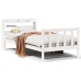 Estructura de cama sin colchón madera maciza blanca 75x190 cm