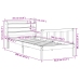 Estructura de cama sin colchón madera maciza blanca 75x190 cm