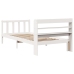 Estructura de cama sin colchón madera maciza blanca 75x190 cm