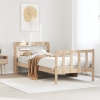 Estructura de cama sin colchón madera maciza de pino 90x190 cm