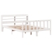 Estructura de cama sin colchón madera maciza blanca 120x190 cm