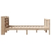 Estructura de cama sin colchón madera maciza de pino 135x190 cm